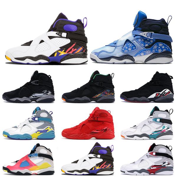 fashion 8 8s mens basketball shoes multi color snowflake aqua south beach three peat tinker chrome playoffs se trainers sports sneakers, White;red
fashion 8 8s mens basketball shoes multi color snowflake aqua south beach three peat tinker chrome playoffs se trainers sports sneakers, White;red
