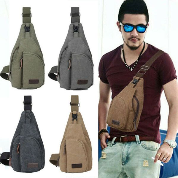 men women crossbody shoulder bag sling chest pack sports daily travel