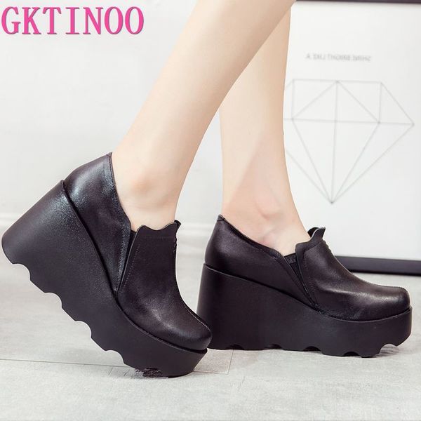 gktinoo 2020 high wedges platform pumps for women genuine leather high heels platform round toe pump women's shoes zapatos mujer, Black
gktinoo 2020 high wedges platform pumps for women genuine leather high heels platform round toe pump women's shoes zapatos mujer, Black