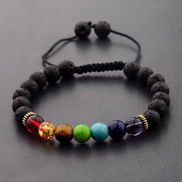 7 chakra colorful&black lava stone weave braiding bracelet men handmade beads bracelet for women jewelry ab217
7 chakra colorful&black lava stone weave braiding bracelet men handmade beads bracelet for women jewelry ab217