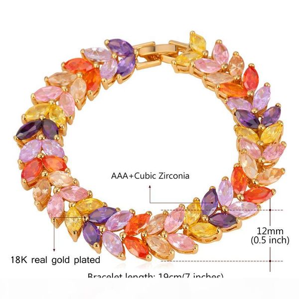 women's luxurious cz bracelet platinum 18k real gold plated double-row leaves shaped cubic zirconia tennis bracelet, Golden;silver
women's luxurious cz bracelet platinum 18k real gold plated double-row leaves shaped cubic zirconia tennis bracelet, Golden;silver