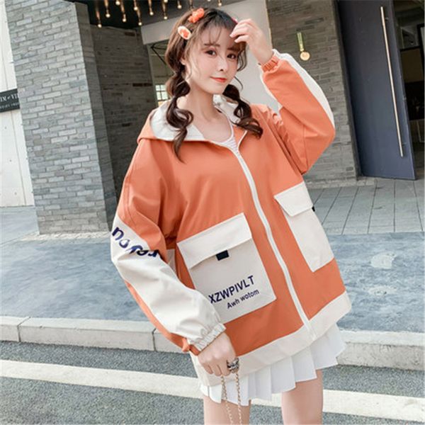women's jackets tooling jacket female 2021 spring autumn coats korean loose bf short baseball uniform windbreaker for women m566, Black;brown
women's jackets tooling jacket female 2021 spring autumn coats korean loose bf short baseball uniform windbreaker for women m566, Black;brown