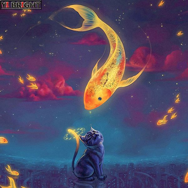 new 5d diy diamond painting cross stitch golden fish cat diamond mosaic needlework craftsround diamond embroidery
new 5d diy diamond painting cross stitch golden fish cat diamond mosaic needlework craftsround diamond embroidery