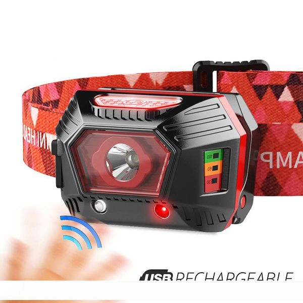 USB Rechargeable LED Headlamp With infrared sensor and battery display Waterproof Night run LED Headlight Fishing lamp
USB Rechargeable LED Headlamp With infrared sensor and battery display Waterproof Night run LED Headlight Fishing lamp