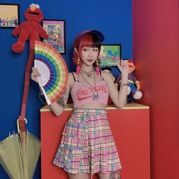 harajuku plaid skirt women gradient plaid pocket pleated skirts girls sweet summer mini skirt pink korean skirt streetwear, Black
harajuku plaid skirt women gradient plaid pocket pleated skirts girls sweet summer mini skirt pink korean skirt streetwear, Black