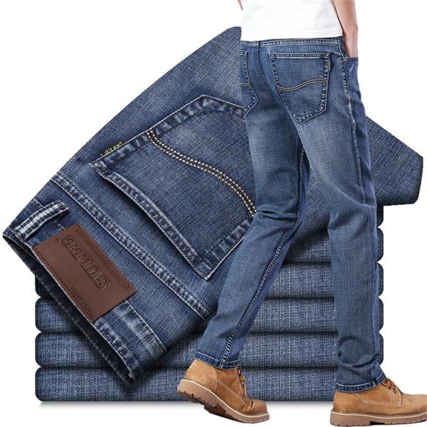 men's jeans brand autumn thin stretch skinny fashion classic style business casual denim pants trousers male jean clothing, Blue
men's jeans brand autumn thin stretch skinny fashion classic style business casual denim pants trousers male jean clothing, Blue