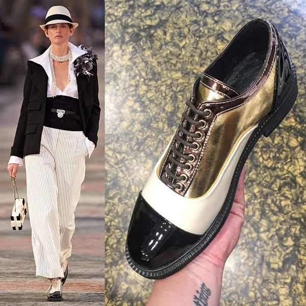 round toe color patchwork low heel oxfords female shoes patent leather mix color lace up formal dress leather shoes, Black
round toe color patchwork low heel oxfords female shoes patent leather mix color lace up formal dress leather shoes, Black