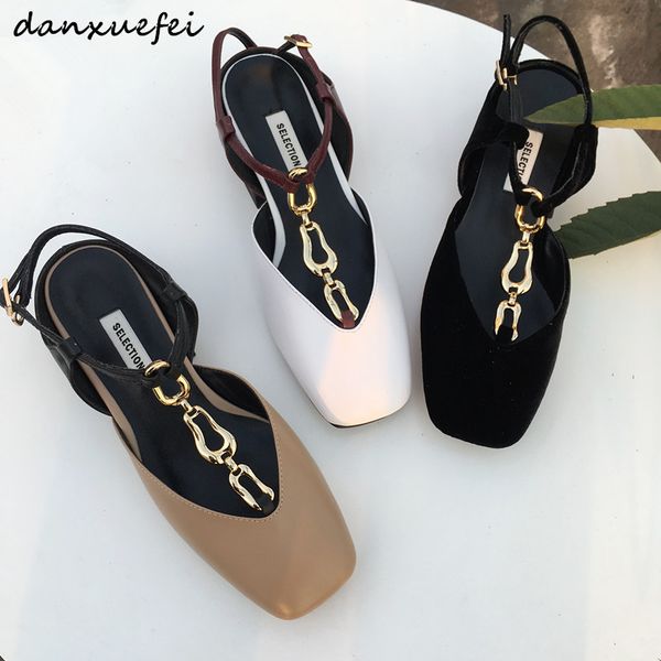 4 color plus size 33-40 women's genuine leather t-strap flats sandals square toe chain decoration sandalias singbalck shoes sale, Black
4 color plus size 33-40 women's genuine leather t-strap flats sandals square toe chain decoration sandalias singbalck shoes sale, Black