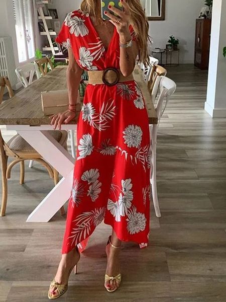 women's explosive spring and summer solid color printing waist v-neck dress plus size women's long dress, Black;gray
women's explosive spring and summer solid color printing waist v-neck dress plus size women's long dress, Black;gray