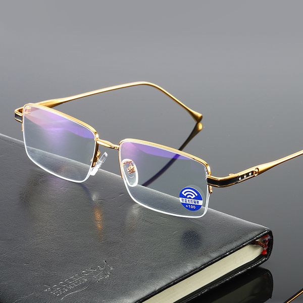 sunglasses high-quality men womens gold half frame reading glasses for presbyopia readers metal vision magnifying males, White;black
sunglasses high-quality men womens gold half frame reading glasses for presbyopia readers metal vision magnifying males, White;black