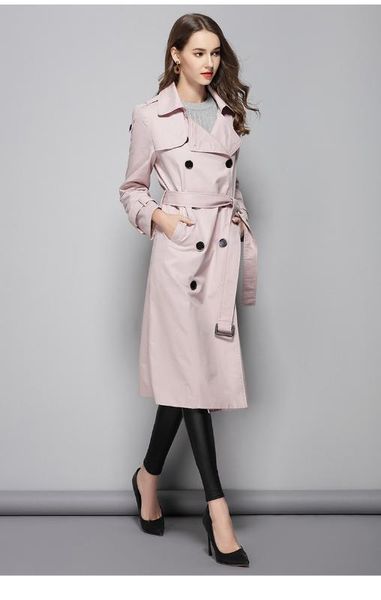 2020 autumn new women's trench coats lapel collar long sleeve loose female pink windbreaker b63, Tan;black
2020 autumn new women's trench coats lapel collar long sleeve loose female pink windbreaker b63, Tan;black