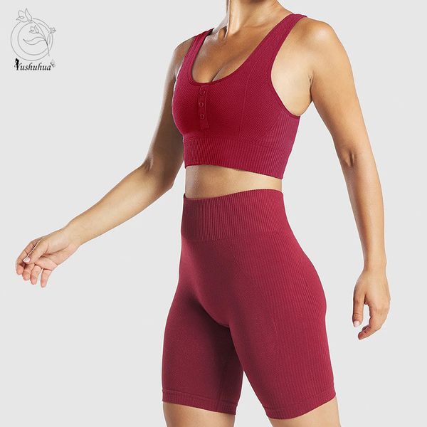 yushuhua new button decoration sports bra breathable push-up solid bra women's vest gym seamless yoga fitness top, White;black
yushuhua new button decoration sports bra breathable push-up solid bra women's vest gym seamless yoga fitness top, White;black
