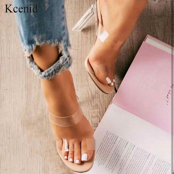 slippers kcenid transparent pvc jelly sandals in high heels slip on women shoes open toe clear crystal slides size 42, Black
slippers kcenid transparent pvc jelly sandals in high heels slip on women shoes open toe clear crystal slides size 42, Black
