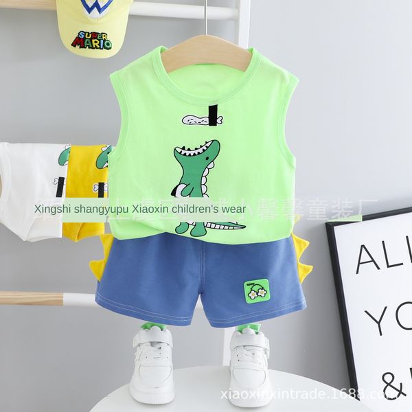 2raff xiao xinxin 2020 suits for boys and girls and girls shirt 's summer cartoon dinosaur suit for children children sleeveless shirt, Blue
2raff xiao xinxin 2020 suits for boys and girls and girls shirt 's summer cartoon dinosaur suit for children children sleeveless shirt, Blue