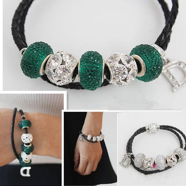 fashion double leather bracelets fit european charms bracelet wholesale leather bracelets chain leather bracelets, Golden;silver
fashion double leather bracelets fit european charms bracelet wholesale leather bracelets chain leather bracelets, Golden;silver