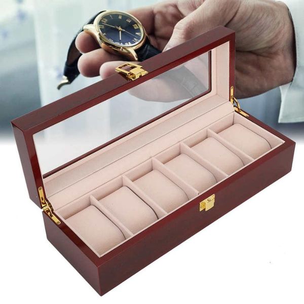 6 grid watch display box transparent window watch wooden storage box red, Black;blue
6 grid watch display box transparent window watch wooden storage box red, Black;blue