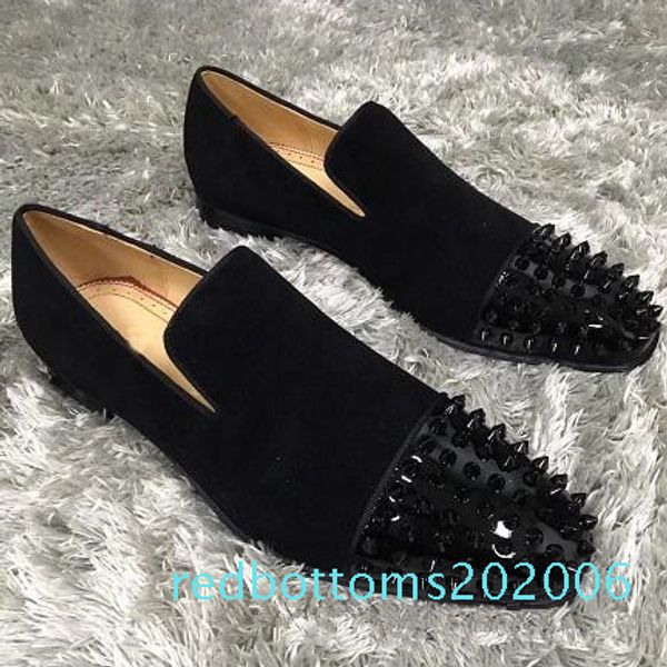 brand red bottom loafers luxurious party wedding shoes designer black patent leather suede spikes studded dress casual for men shoes t01
brand red bottom loafers luxurious party wedding shoes designer black patent leather suede spikes studded dress casual for men shoes t01