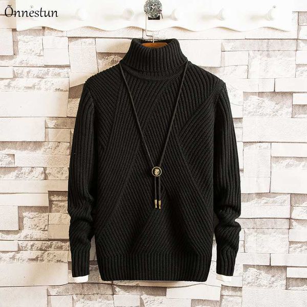 men's sweaters onnestun turtleneck twist sweater men clothing winter solid casual elasticity pullover, White;black
men's sweaters onnestun turtleneck twist sweater men clothing winter solid casual elasticity pullover, White;black