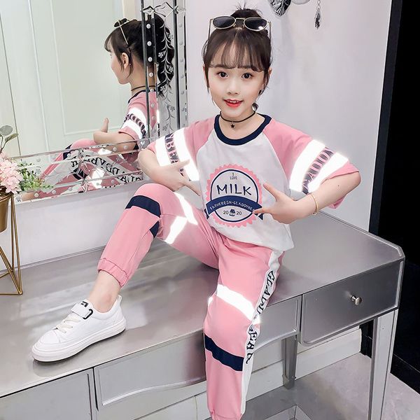 girls sports suit summer clothes 2020 children's western style big children short sleeve domineering tide, Black;blue
girls sports suit summer clothes 2020 children's western style big children short sleeve domineering tide, Black;blue