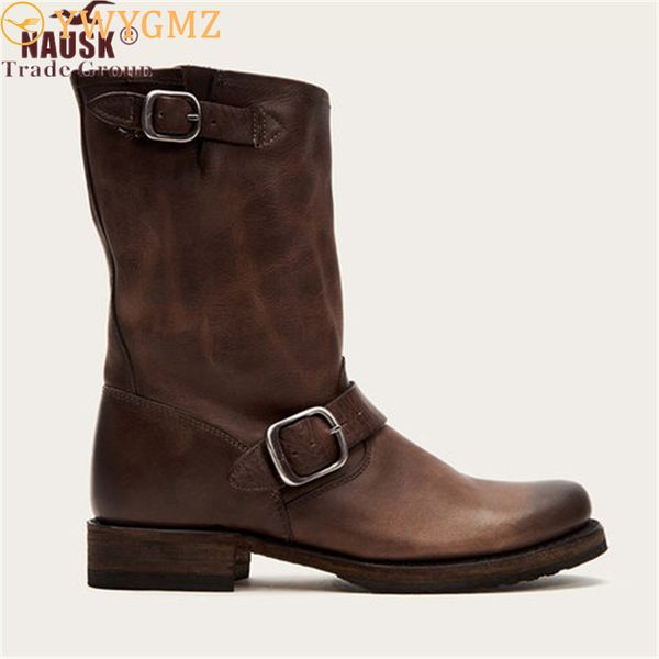 womens boots retro buckle leather boots handmade pu leather mid-calf booties women high cowboy fashion casual shoes, Black
womens boots retro buckle leather boots handmade pu leather mid-calf booties women high cowboy fashion casual shoes, Black