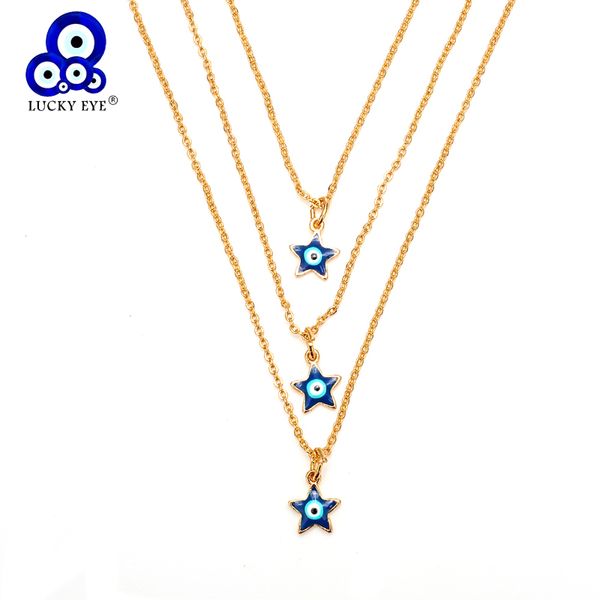 lucky eye multilayer star pendant necklace blue evil eye charm necklace gold color 3 layer chain jewelry for women female ey6370, Silver
lucky eye multilayer star pendant necklace blue evil eye charm necklace gold color 3 layer chain jewelry for women female ey6370, Silver