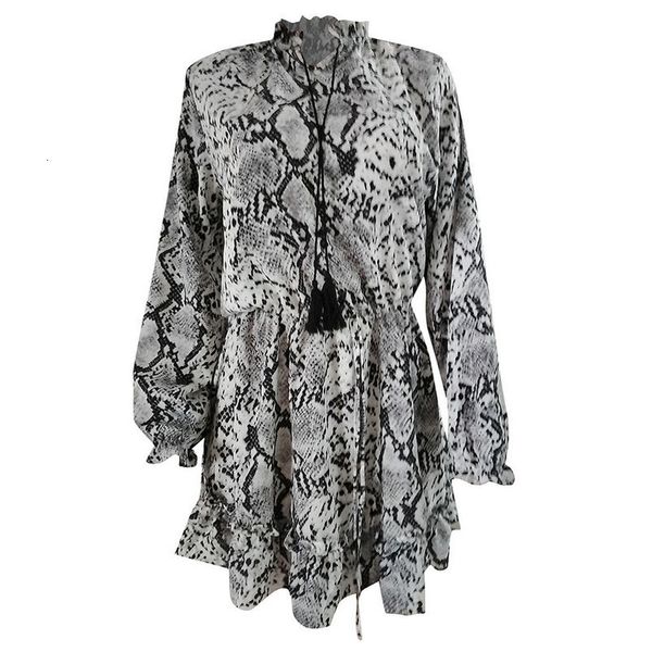 women snake printed dress fashion long sleeve short dresses tassel tied v neck autumn ladies casual dress vestido t2g, Black;gray
women snake printed dress fashion long sleeve short dresses tassel tied v neck autumn ladies casual dress vestido t2g, Black;gray