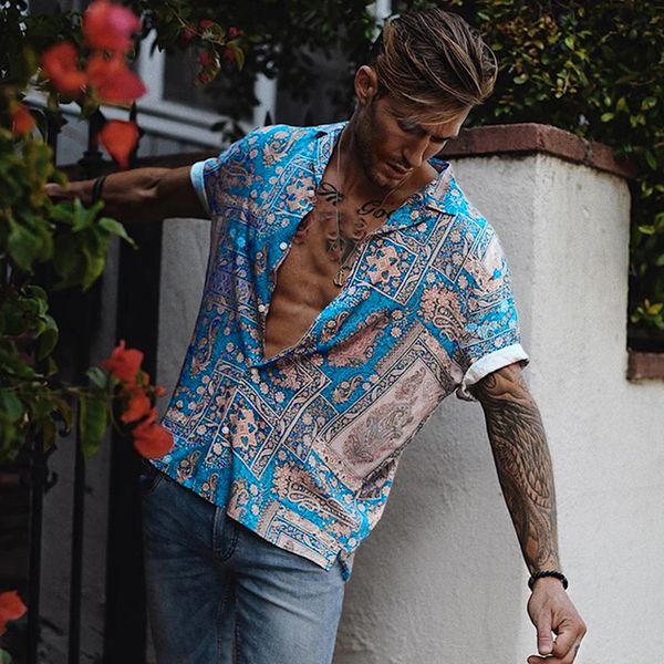 men's fashion print shirts casual button down short sleeve hawaiian shirt beach holiday slim fit party shirts, White;black
men's fashion print shirts casual button down short sleeve hawaiian shirt beach holiday slim fit party shirts, White;black