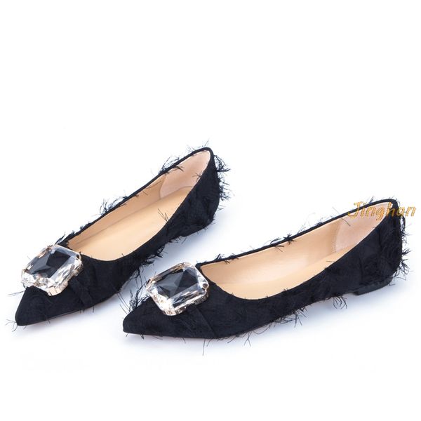 spring and autumn pointed flat shoes cloth rhinestone single shoe fashion women's shoes comfortable flat heel dress single shoe, Black
spring and autumn pointed flat shoes cloth rhinestone single shoe fashion women's shoes comfortable flat heel dress single shoe, Black