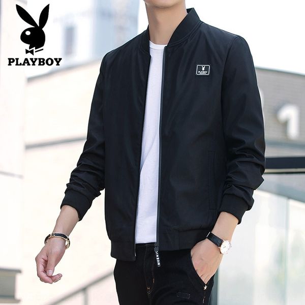 playboy men's korean slim stand collar casual youth simple pure cotton for jacket jacket men, Black;brown
playboy men's korean slim stand collar casual youth simple pure cotton for jacket jacket men, Black;brown