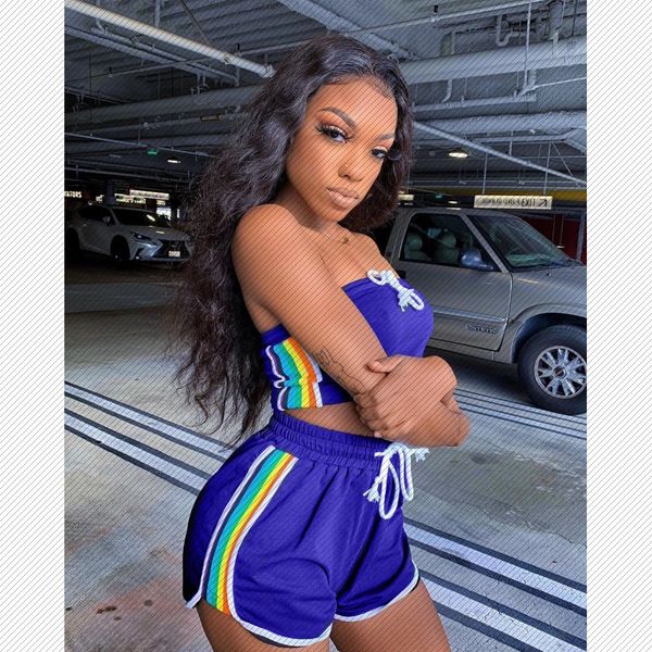 j6094 2019 european and american womens amazon summer wrapped chest shorts two-piece fashion casual two-piece set, Black;white
j6094 2019 european and american womens amazon summer wrapped chest shorts two-piece fashion casual two-piece set, Black;white