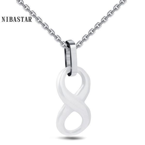 simple style ceramic infinity pendant necklaces white and black with stainless steel chain environmentally jewelry for women, Silver
simple style ceramic infinity pendant necklaces white and black with stainless steel chain environmentally jewelry for women, Silver