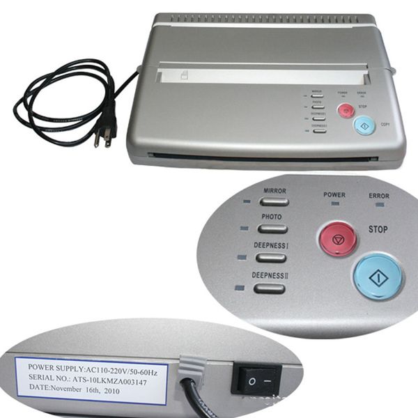 tattoo stencil maker transfer printer thermal copier printing machine supplies new black or silver color available
tattoo stencil maker transfer printer thermal copier printing machine supplies new black or silver color available