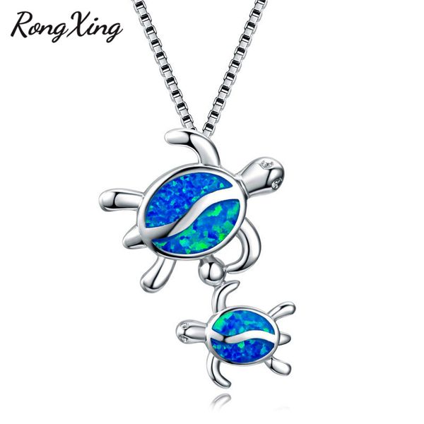 rongxing chic blue fire opal double turtle pendants necklaces for women silver color fashion animal jewelry nl0114
rongxing chic blue fire opal double turtle pendants necklaces for women silver color fashion animal jewelry nl0114