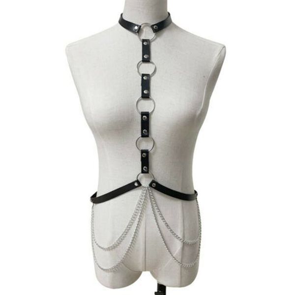 women punk chain fashion belt women body harness straps gothic waist belt with chain female for jeans 2020 ceinture femme, Black;brown
women punk chain fashion belt women body harness straps gothic waist belt with chain female for jeans 2020 ceinture femme, Black;brown