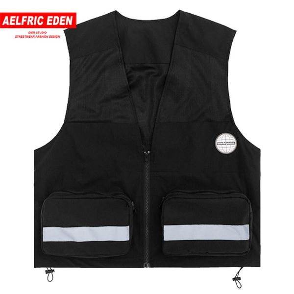 aelfric eden hip hop 3m reflective cargo vests men 2020 streetwear patchwork pockets tactical overalls fashion sleeveless coats, Black;white
aelfric eden hip hop 3m reflective cargo vests men 2020 streetwear patchwork pockets tactical overalls fashion sleeveless coats, Black;white