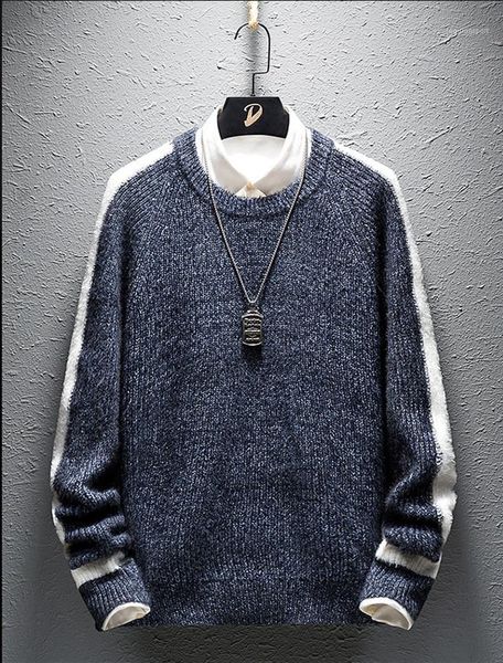 striped mens sweaters winter camouflage loose o-neck pullover men casual long sleeve clothing patchwork slim, White;black
striped mens sweaters winter camouflage loose o-neck pullover men casual long sleeve clothing patchwork slim, White;black