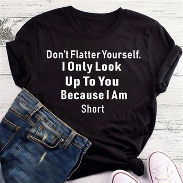 dont flatter yourself punk style women t shirt letter printed print harajuku casual short sleeve o neck women, White
dont flatter yourself punk style women t shirt letter printed print harajuku casual short sleeve o neck women, White