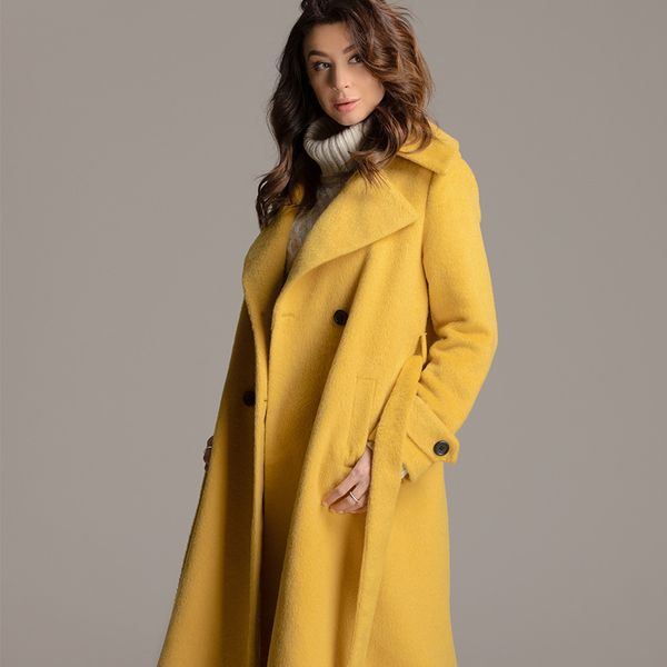 women's fur & faux 2021 d&h cross-border style for autumn and winter long pure yellow woolen coat temperament, Black
women's fur & faux 2021 d&h cross-border style for autumn and winter long pure yellow woolen coat temperament, Black