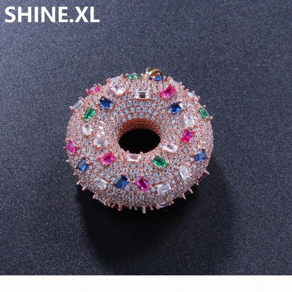 new fashion hip hop iced out color zircon donut pendant jewelry men and women couple necklace, Silver
new fashion hip hop iced out color zircon donut pendant jewelry men and women couple necklace, Silver