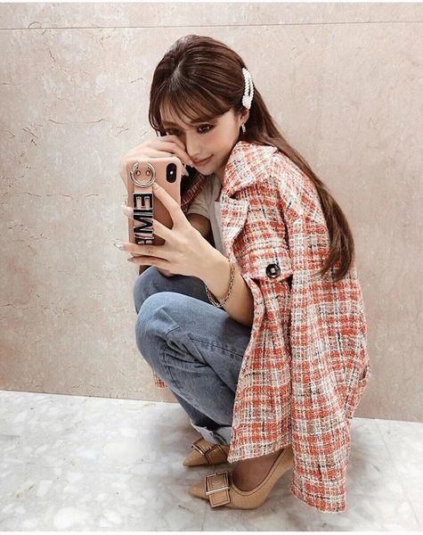 19 autumn and short coat winter new mixed color plaid tweed short coat for women 191118sy, Black
19 autumn and short coat winter new mixed color plaid tweed short coat for women 191118sy, Black