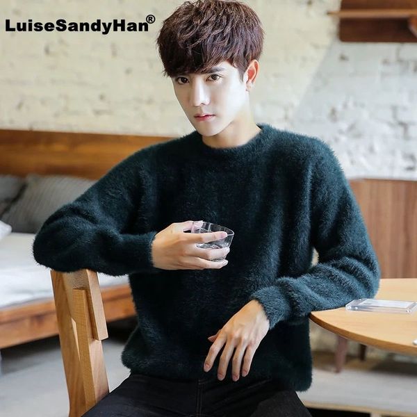 men's sweaters imitation mink velvet round neck simple fashion lazy sweater man loose long sleeve stretch knitted bottoming autumn, White;black
men's sweaters imitation mink velvet round neck simple fashion lazy sweater man loose long sleeve stretch knitted bottoming autumn, White;black