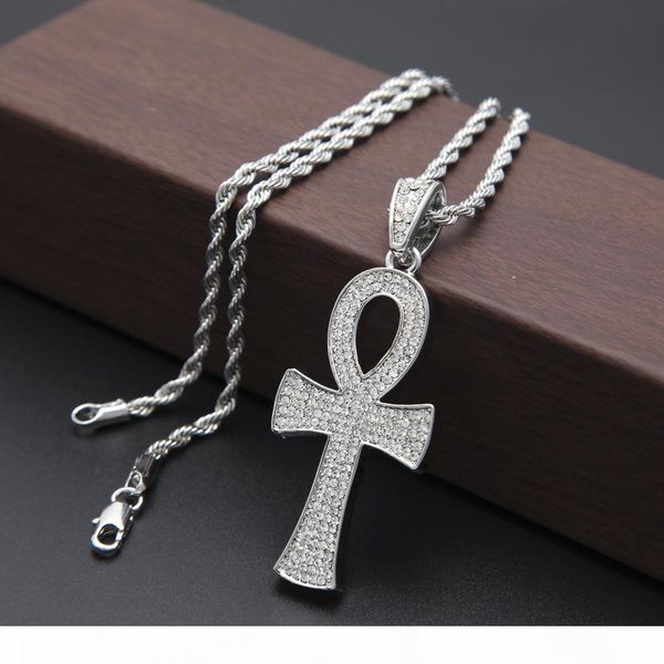 l ankh egyptian cross pendant full cz crystal bling ice out gold silver plated necklace jewelry with 3mm 24inch cuba chain
l ankh egyptian cross pendant full cz crystal bling ice out gold silver plated necklace jewelry with 3mm 24inch cuba chain