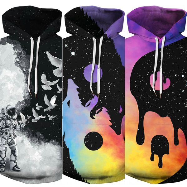 starry sky dove digital printing loose casual hooded sweater suit baseball uniform fashion baseball suit, Black
starry sky dove digital printing loose casual hooded sweater suit baseball uniform fashion baseball suit, Black