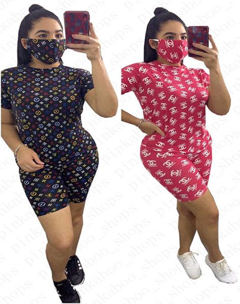 women summer tracksuit t shirt tees+shorts+fashion face mask 3 piece sets outfits full printed sports suit designer clothes sale d52715, White
women summer tracksuit t shirt tees+shorts+fashion face mask 3 piece sets outfits full printed sports suit designer clothes sale d52715, White