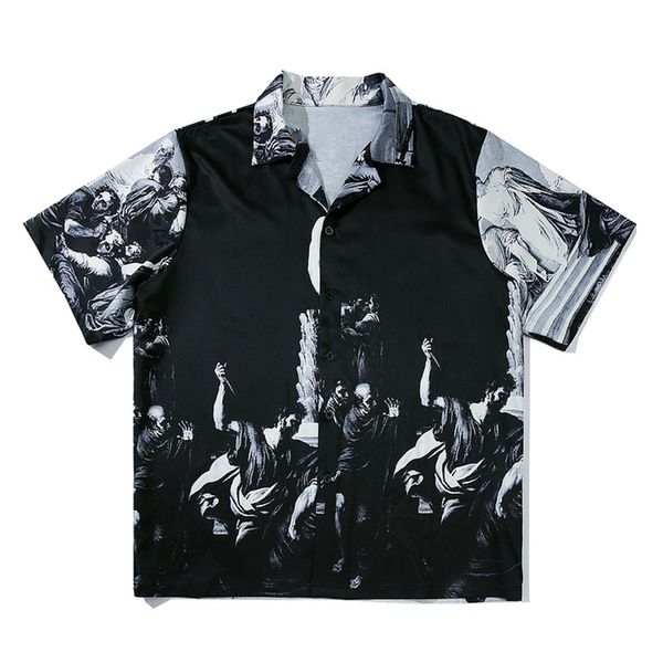 men hiphop rome oils print hawaiian beach shirts streetwear 2020 summer short sleeve blouse harajuku oversize shirts, White;black
men hiphop rome oils print hawaiian beach shirts streetwear 2020 summer short sleeve blouse harajuku oversize shirts, White;black