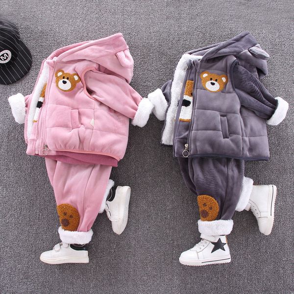 toddler tracksuit winter warm baby clothing sets children boys girls clothes velvet thick coat vest hooded pants 3pcs kids suits, White
toddler tracksuit winter warm baby clothing sets children boys girls clothes velvet thick coat vest hooded pants 3pcs kids suits, White