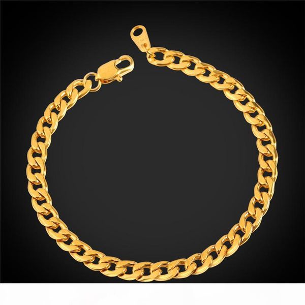fashion classic bracelets never fade 316l stainless steel 18k gold plated chain bracelets bangles men jewelry yh415, Black
fashion classic bracelets never fade 316l stainless steel 18k gold plated chain bracelets bangles men jewelry yh415, Black