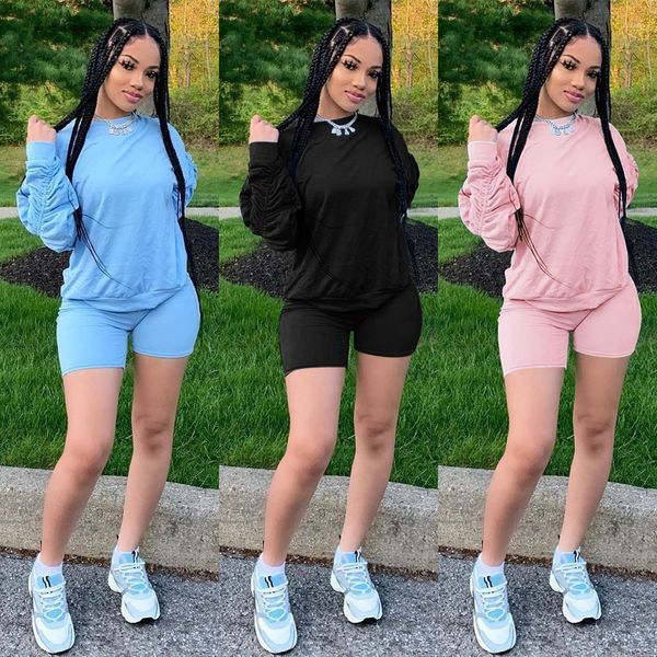 loose two piece sets womens stacked shorts 2pcs spring summer long sleeve women sets casual o-neck, White
loose two piece sets womens stacked shorts 2pcs spring summer long sleeve women sets casual o-neck, White