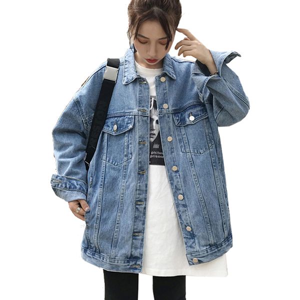 solid denim turn-down collar jean jacket for women loose casual blue fashionable women coats female outwear denim feminine, Black;brown
solid denim turn-down collar jean jacket for women loose casual blue fashionable women coats female outwear denim feminine, Black;brown