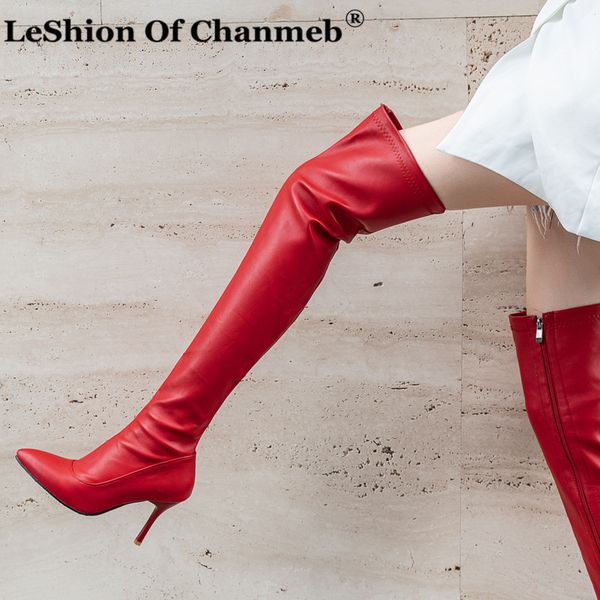 new stretch over the knee boots for women stiletto thin high heels red white thigh high boots zipper woman point toe party shoes, Black
new stretch over the knee boots for women stiletto thin high heels red white thigh high boots zipper woman point toe party shoes, Black